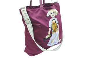 PRADA プラダ ロボットモチーフナイロンショルダーバッグ 2WAYバッグ BR2897 イタリア製 ナイロン レザー ボルドー 美品 中古 51131