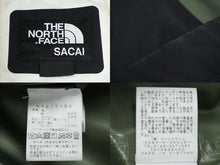 画像をギャラリービューアに読み込む, THE NORTH FACE × sacai ザ ノースフェイス サカイ 17AW ナイロンモッズコート カーキ NP6171SA サイズロゴM 美品 中古 51178 
