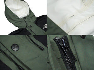 THE NORTH FACE × sacai ザ ノースフェイス サカイ 17AW ナイロンモッズコート カーキ NP6171SA サイズロゴM 美品 中古 51178 