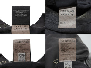 新品未使用 SAINT Mxxxxxx FEAR OF GOD セントマイケル フィアーオブゴット 長袖Ｔシャツ sm-hr8-0000-c02-blk コットン ブラック 中古 4b005121