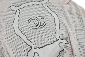 CHANEL シャネル ニット ロング カーディガン ピンク 09C ココマーク トップス ロゴ 刺繍 P34800K01095 サイズ34 美品 中古 51484