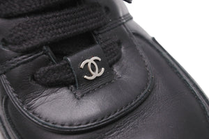 CHANEL シャネル スニーカー レディース ココマーク RG31711 ブラック レザー サイズ36.5 シルバー金具 美品 中古 51510