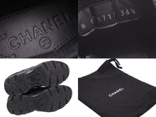 Load image into Gallery viewer, CHANEL シャネル スニーカー レディース ココマーク RG31711 ブラック レザー サイズ36.5 シルバー金具 美品 中古 51510