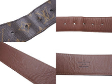 Load image into Gallery viewer, LOUIS VUITTON ルイ ヴィトン モノグラム サンチュールポシェット デュオ ベルト ブラウン サイズ80/32 M9836 良品 中古 51529