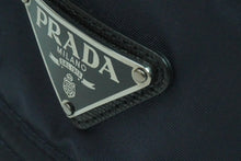 画像をギャラリービューアに読み込む, PRADA プラダ ハット 三角プレート ネイビー ロゴ 帽子 小物 ナイロン サイズL 2HC137 美品 中古 51637