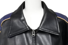 Load image into Gallery viewer, ST.LOUIS RAMS セントルイスラムズ レザージャケット ライダース 58RG0034LA00U053 ネイビー ブラック ベージュ S 美品 中古 51725