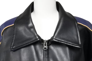 ST.LOUIS RAMS セントルイスラムズ レザージャケット ライダース 58RG0034LA00U053 ネイビー ブラック ベージュ S 美品 中古 51725