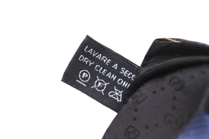 GUCCI グッチ ネクタイ 水玉総柄 服飾小物 トムフォード期 シルク ブルー ゴールド ブラック 美品 中古 51814 