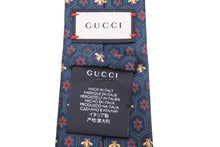 画像をギャラリービューアに読み込む, GUCCI グッチ ミケーレ ネクタイ 極美品 メンズ ネイビー レッド グリーン 148x7cm GGデザイン 中古 51816 