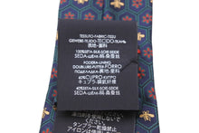 画像をギャラリービューアに読み込む, GUCCI グッチ ミケーレ ネクタイ 極美品 メンズ ネイビー レッド グリーン 148x7cm GGデザイン 中古 51816 