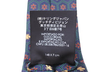 画像をギャラリービューアに読み込む, GUCCI グッチ ミケーレ ネクタイ 極美品 メンズ ネイビー レッド グリーン 148x7cm GGデザイン 中古 51816 