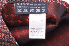 画像をギャラリービューアに読み込む, GUCCI グッチ ネクタイ GG柄 総柄 トムフォード期 シルクレッド ピンク ブラウン シルバー 美品 中古 51823 