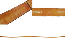 Load image into Gallery viewer, POST&amp;CO ポストアンドコー ベルト バックル VERO COCCODRILLO イタリア製 オレンジ レザー サイズ90 美品 中古 51838
