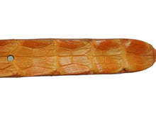 Load image into Gallery viewer, POST&amp;CO ポストアンドコー ベルト バックル VERO COCCODRILLO イタリア製 オレンジ レザー サイズ90 美品 中古 51838