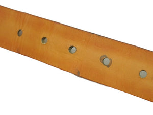 POST&CO ポストアンドコー ベルト バックル VERO COCCODRILLO イタリア製 オレンジ レザー サイズ90 美品 中古 51838