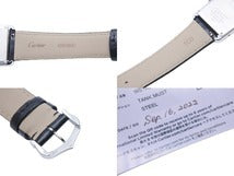 画像をギャラリービューアに読み込む, 極美品 Cartier カルティエ タンクマストLM WSTA0072 ブラック文字盤 時計 中古 4c051457