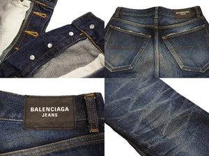 BALENCIAGA バレンシアガ パンツ デニム CA00985CA63081 コットン ブルー サイズ24 美品 中古 51905