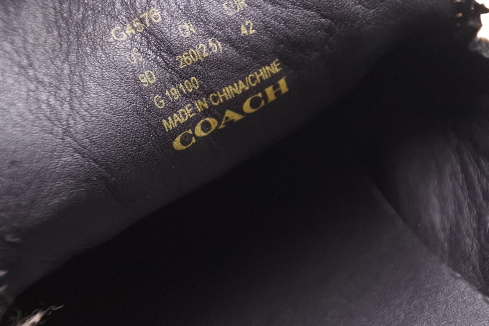 COACH コーチ シグネチャーファースリッパシューズ スリッポン