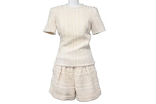 Load image into Gallery viewer, BALMAIN バルマン ツイード セットアップ マルチカラー 半袖 半ズボン シルバー金具 RF00447C152 サイズ34,36 美品 中古 52193