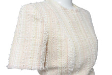 Load image into Gallery viewer, BALMAIN バルマン ツイード セットアップ マルチカラー 半袖 半ズボン シルバー金具 RF00447C152 サイズ34,36 美品 中古 52193