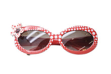 Load image into Gallery viewer, LOUIS VUITTON ルイ・ヴィトン サングラス 草間彌生 ドット柄 レッド ホワイト Z0479E ゴールド金具 美品 中古 52285