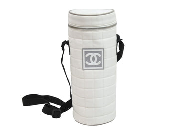 CHANEL シャネル ショルダーバッグ スポーツライン チョコバー キルティング ナイロン ボトルケース 6番台 美品 中古 52308