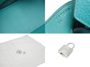 極美品 HERMES エルメス BIRKIN バーキン35 ブルーパオン シルバー金具 トリヨン ハンドバッグ X刻印 中古 52352