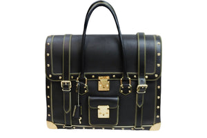 極美品 LouisVuitton ルイヴィトン エクストラヴァガン スハリ ハンドバッグ レザー ブラック ゴールド 中古 53298