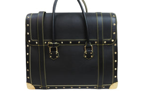 極美品 LouisVuitton ルイヴィトン エクストラヴァガン スハリ ハンドバッグ レザー ブラック ゴールド 中古 53298