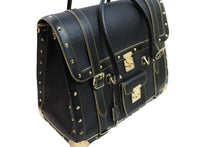 Load image into Gallery viewer, 極美品 LouisVuitton ルイヴィトン エクストラヴァガン スハリ ハンドバッグ レザー ブラック ゴールド 中古 53298