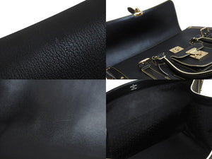 極美品 LouisVuitton ルイヴィトン エクストラヴァガン スハリ ハンドバッグ レザー ブラック ゴールド 中古 53298