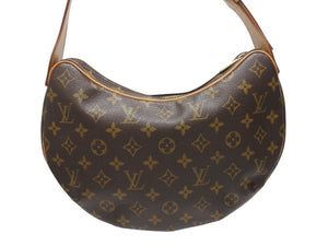 極美品 LOUIS VUITTON ルイヴィトン クロワッサンMM ワンショルダーバッグ M51512 モノグラム PVC レザー ブラウン 中古 4b005242