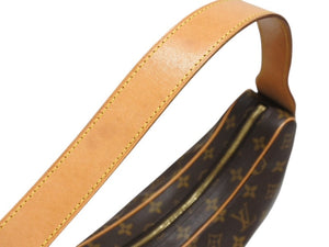 極美品 LOUIS VUITTON ルイヴィトン クロワッサンMM ワンショルダーバッグ M51512 モノグラム PVC レザー ブラウン 中古 4b005242