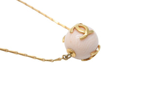 CHANEL シャネル ネックレス ココマーク ゴールドチェーン マーブルボール 球体 WS4099 ゴールド 美品 中古 52444