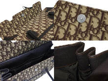Load image into Gallery viewer, Christian Dior クリスチャンディオール トロッター ハンドバッグ キャンバス レザー ブラウン シルバー金具 美品 中古 4b005260