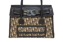 Load image into Gallery viewer, Christian Dior クリスチャンディオール トロッター ハンドバッグ キャンバス レザー ブラウン シルバー金具 美品 中古 4b005260