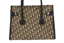 Load image into Gallery viewer, Christian Dior クリスチャンディオール トロッター ハンドバッグ キャンバス レザー ブラウン シルバー金具 美品 中古 4b005260