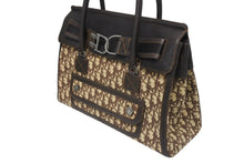 Load image into Gallery viewer, Christian Dior クリスチャンディオール トロッター ハンドバッグ キャンバス レザー ブラウン シルバー金具 美品 中古 4b005260