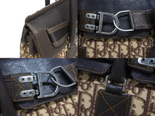 Load image into Gallery viewer, Christian Dior クリスチャンディオール トロッター ハンドバッグ キャンバス レザー ブラウン シルバー金具 美品 中古 4b005260