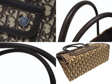 Load image into Gallery viewer, Christian Dior クリスチャンディオール トロッター ハンドバッグ キャンバス レザー ブラウン シルバー金具 美品 中古 4b005260