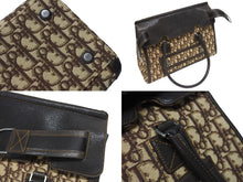 Load image into Gallery viewer, Christian Dior クリスチャンディオール トロッター ハンドバッグ キャンバス レザー ブラウン シルバー金具 美品 中古 4b005260
