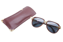 Load image into Gallery viewer, Cartier カルティエ トリニティ サングラス 石目調テンプル 1154850 フランス製 プラスチック ブラウン ゴールド 美品 中古 52632