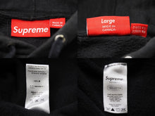 Load image into Gallery viewer, SUPREME シュプリーム 13AW Basquiat Hoodie バスキアフーディ パーカー プルオーバー コットン ブラック グレー サイズL 美品 52650