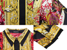 Load image into Gallery viewer, BERNINI BEVERLY HILLS ベルニーニ ビバリーヒルズ 長袖シャツ 総柄 イエロー マルチカラー シルク 美品 中古 52661