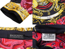 Load image into Gallery viewer, BERNINI BEVERLY HILLS ベルニーニ ビバリーヒルズ 長袖シャツ 総柄 イエロー マルチカラー シルク 美品 中古 52661