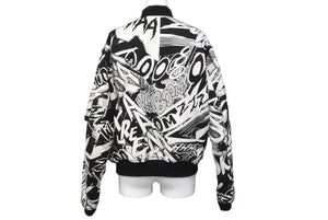 極美品 CELINE セリーヌ ジャケット 19ss ブルゾン クリスチャン・マークレー 2W020474E サイズM シルバー金具 中古 52726