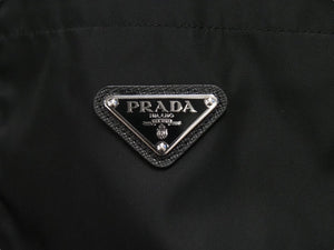 PRADA プラダ ジャケット Re-Nylon 20AW オーバーサイズ シャツジャケット ブラック ナイロン SC514 S202 1WQ8 美品 中古 52799