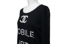 Load image into Gallery viewer, CHANEL シャネル ニット トップス ココマーク モバイルアート 08A ブラック ホワイト コットン カシミヤ サイズ38 良品 中古 52803