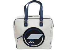 Load image into Gallery viewer, CHANEL シャネル ハンドバッグ エアライントートバッグ 22番台 ココマーク ホワイト ネイビー シルバー金具 美品 中古 52892