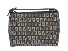 Load image into Gallery viewer, 極美品 FENDI フェンディ ハンドバッグ 8N0005 ズッキーノ柄 キャンバス レザー ブラウン ブラック金具 中古 4b005292